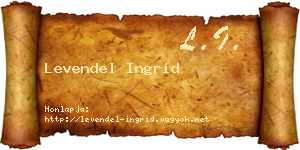 Levendel Ingrid névjegykártya